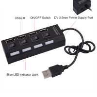 ฮับ USB 4 พอร์ต Multi USB 2.0 Splitter ความเร็วสูง 480 Mbps Converter อะแดปเตอร์พร้อมสวิตช์เปิด/ปิดสำหรับ MacBook PC Notebook-gdsflkhsbldvsd