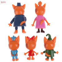 SIYI?Gift?Cheap? 5X สาม Little kittens Action FIGURE ของเล่นรัสเซียการ์ตูนอะนิเมะ MINI Happy CATS