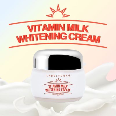 ครีมหน้าสด LABELYOUNG Vitamin Milk Whitening Cream [55 กรัม] ครีมน้ำนมเข้มข้นตัวดังจากเกาหลี