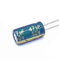 20pcs/lot high frequency low impedance 50v 47UF aluminum electrolytic capacitor size 6x12 47UF 20