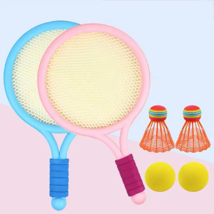 Beach Tennis Kids Dual Shuttlecock Badminton Racket Ball Set Outdoor ...