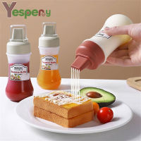 YESPERY 350มิลลิลิตรขวดเครื่องปรุงอาหารพลาสติกที่มี Spouts 5หลุมซอสร้อนซอสมะเขือเทศมัสตาร์ด Gadgets ครัว