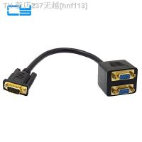 【CW】❐❂  Gold Plated 1 Male to 2 Female Converter Splitter Y Cable 0.25m