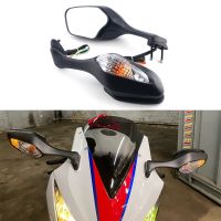 Motorcycle Rearview Mirrors With Turn Signals Light LED For Honda CBR1000RR 2008-2016 VFR1200 2010-2012 2009 10 11 12 13 14 15