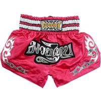 YOUTH and KIDS(girls and boys) fluory Muay Thai shorts embroidered patch kick boxing Shorts fashion color PINK for COMBAT