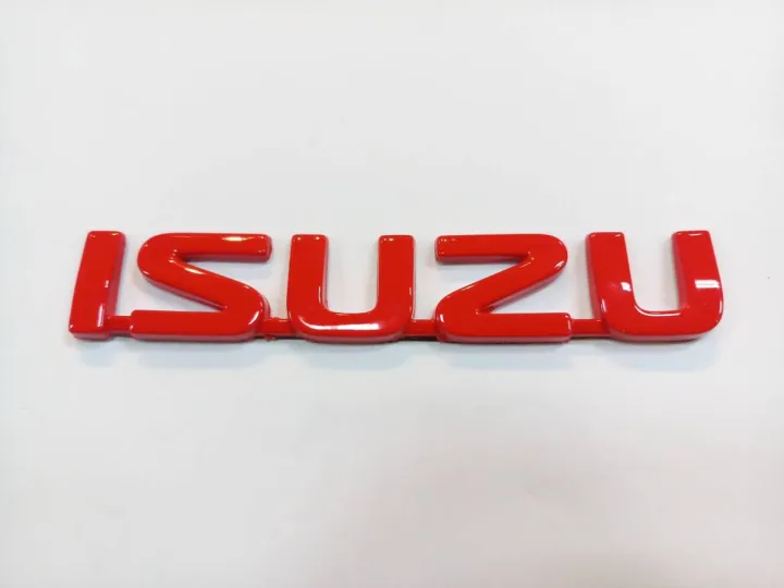 AD.โลโก้ ISUZU สีแดง 14.5×2.5cm