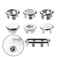 Drains Durable Bathroom Basin Sink Overflow Cover Six-foot Round Insert Chrome Ring Hole Cap