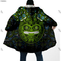 Ancient Egypt Anubis Heart 3D Printed Hoodie Long Duffle Coat Hooded Blanket Cloak Thick Jacket Cotton Pullovers Dunnes Overcoat