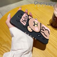 เคส Chenyyka สำหรับ OPPO R17 R17 Pro เคส็hello Bear ลายการ์ตูนเคสโทรศัพท์ดีไซน์ใหม่บางแบบสร้างสรรค์ป้องกันขอบสี่เหลี่ยมเคสนิ่มเคสปลอกซิลิโคนเคสกันกระแทก