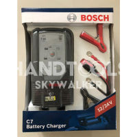 018999907M BOSCH เครื่องชาร์จแบตเตอรี่ รุ่น C7 Battery Charger 12/24 Volt สำหรับรถยนต์และมอเตอร์ไซค์ ของแท้ รับประกัน 1 ปี