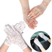 Elastic Mittens Half Driving Finger Fingerless/Full Short Sunscreen Women Gloves Lace Sexy Summer Spring