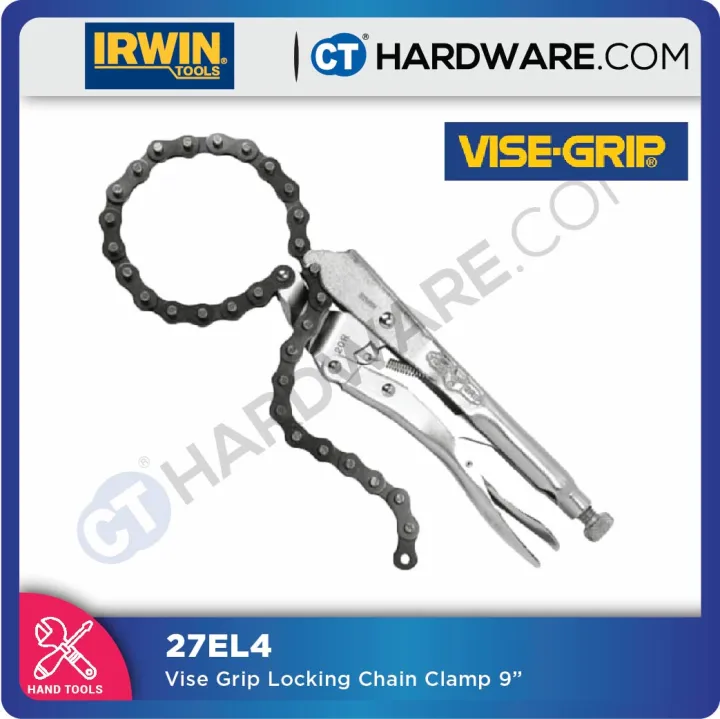 IRWIN 27EL4 VISE GRIP LOCKING CHAIN CLAMP 9" (CLAMPS WITH 455MM CHAIN