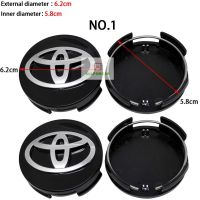 Style car 4Pcs/Set 57mm 58mm 62mm 63mm Car Badge Tire Center Cover Sign Hub Screw Cap Rim Cover Fit for Toyota Avanza Innova Revo Estimate Corolla Camry Yaris Altis Vios Wigo hui