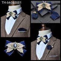 ℗ New Mens Bowtie Sets Formal Wear Business Bow Tie Banquet Guest Host Wedding Groom Pocket Towel Brooches Three-piece Set