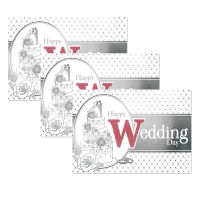 การ์ดอวยพรแต่งงาน Wedding Card - แพ็ค 3 : 58WD302-P3