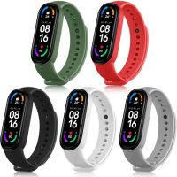 【CW】 Color Band 6 Silicone Soft Watchband xaomi xiomi xiami miband band6 Wristband