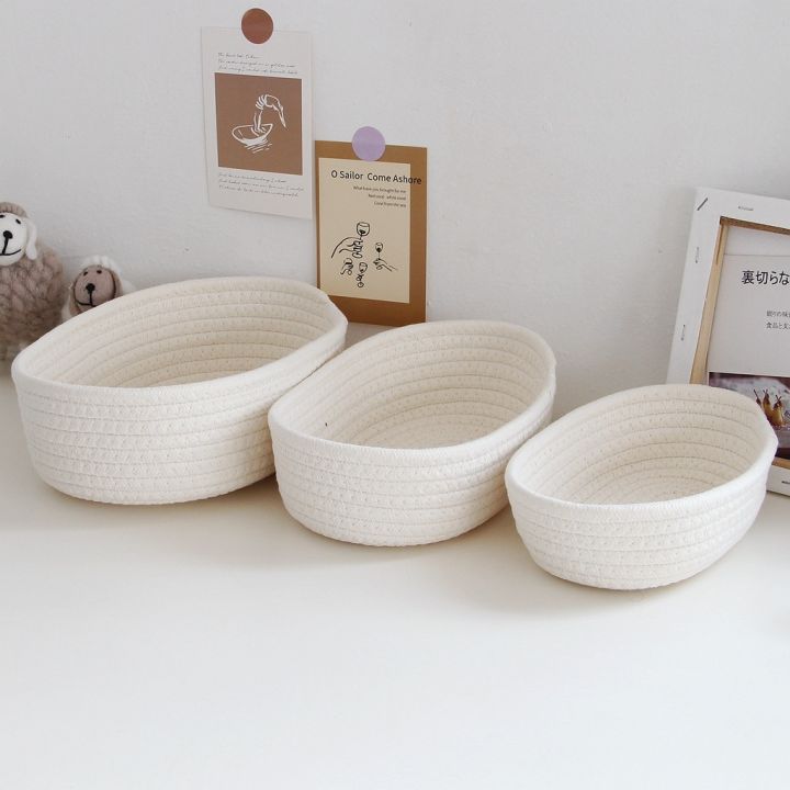 a-shack-woven-cotton-rope-nordic-remote-control-table-storage-organiser-basket-cosmetic-storage-basket