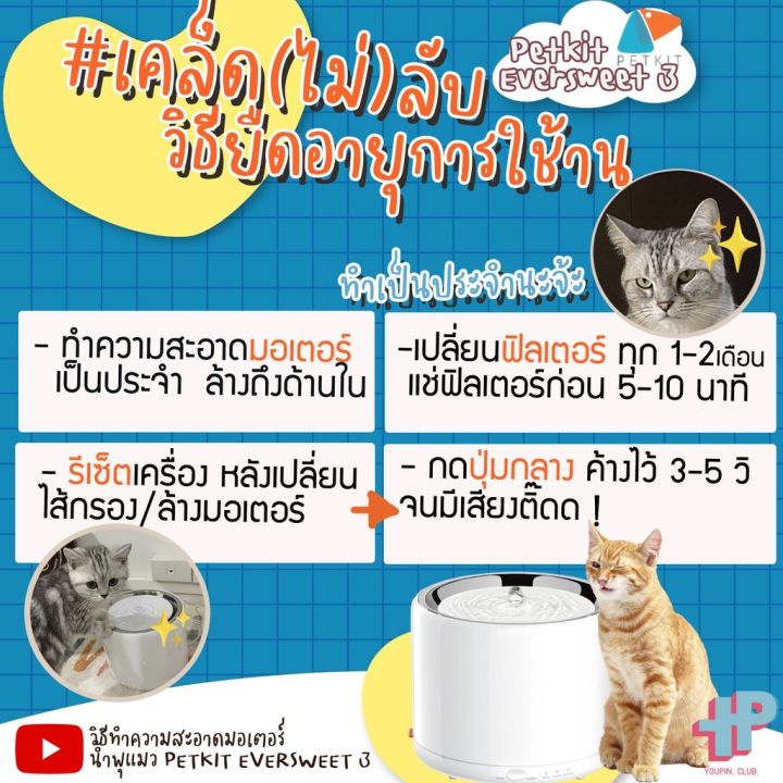 น้ำพุแมวใส่ถ่าน-y87-ประกันสูงสุด1ปี-petkit-eversweet-3-น้ำพุแมว-น้ำพุแมว2020-petkit-gen-3-อ่านก่อนซื้อจ้าเพื่อน้ำสะอาดให้น้องๆ