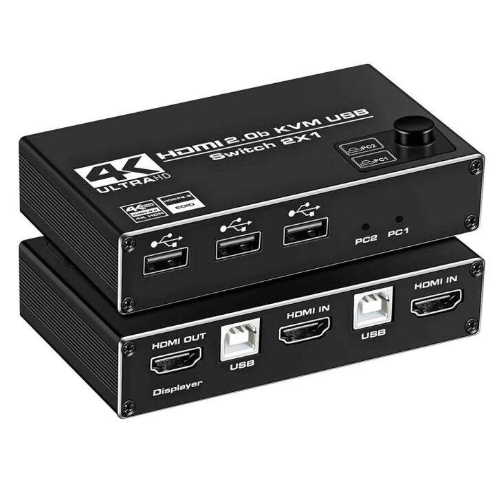 2-1-hdmi-2-0-8k-60hz-hdmi-4k-60hz-แปลงวิดีโอ-kvm-พร้อมพอร์ต-usb-สำหรับแล็ปท็อปคอนโซลเกมสวิตช์-kvm-สำหรับ-hdmi-2x1