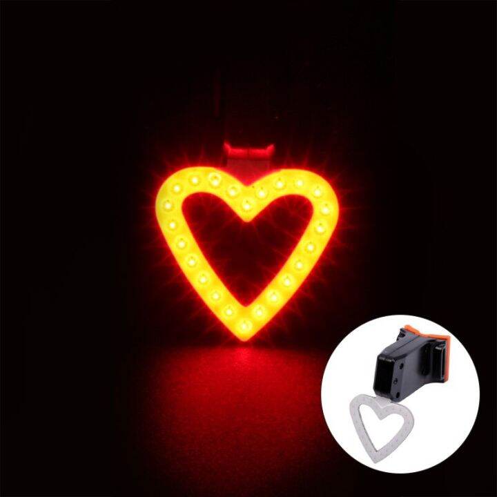 love heart bike light