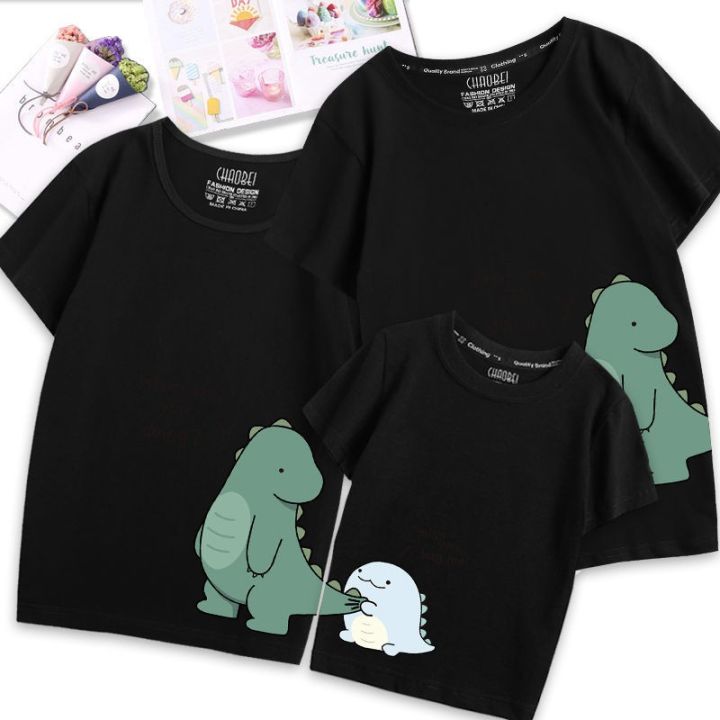 parent-child-outfit-little-dinosaur-cotton-short-sleeved-t-shirtt-t