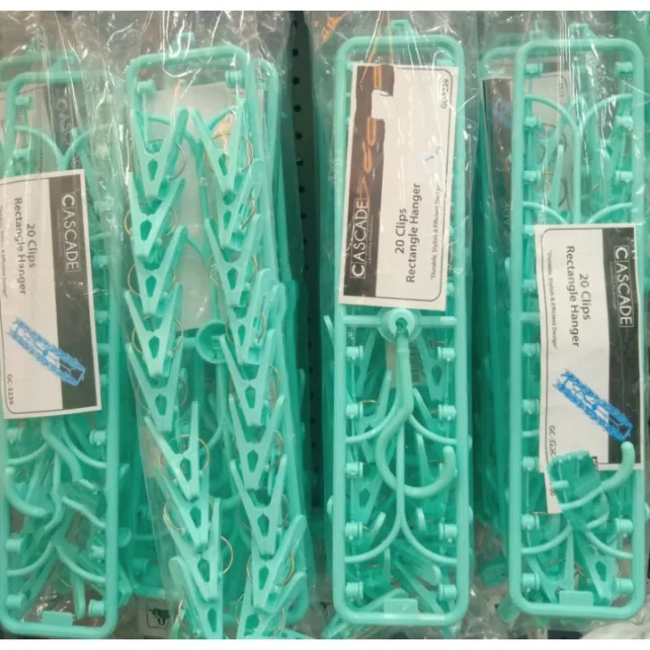 ;^{Cascade 20 Clips Rectangle Hanger (Laundry Perfection) Lazada PH