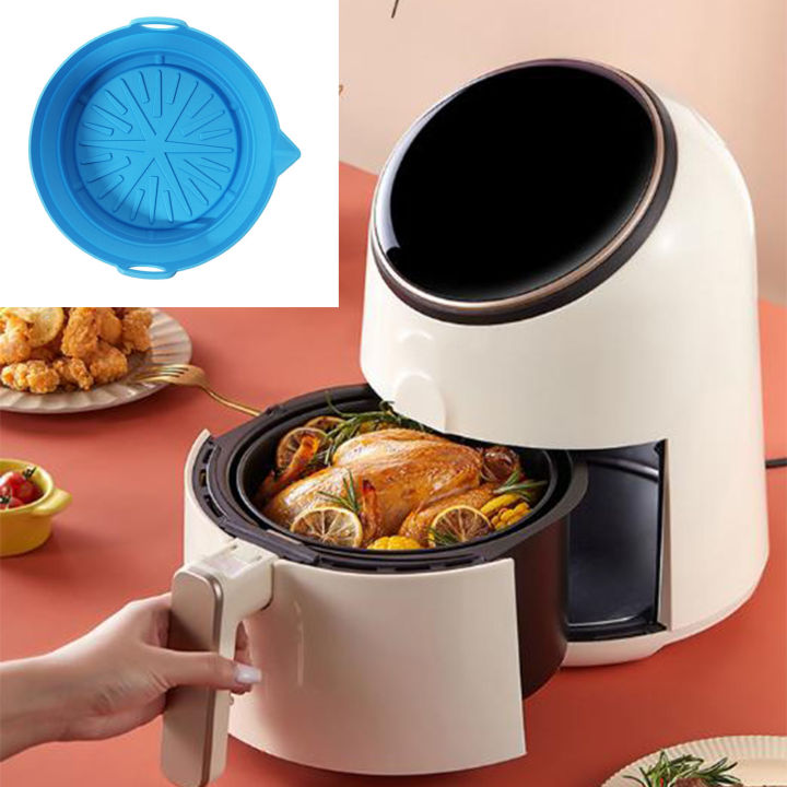 หม้อซิลิโคนหม้อทอด-air-fryer-ถาดอบขนมทนความร้อนได้และอาหาร-เสื่อปลอดภัยสำหรับเค้กชั้นเล็กสำหรับวันเกิดและงานแต่งงานคุณภาพสูงทนทาน