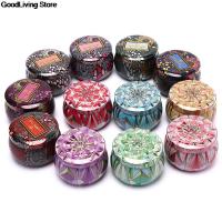 1PC Mini Tin Box Gift Jewelry Tin Box Cookie Candy Tea Storage Round Drum Tinplate Empty Box Drawer Organizer Candy Box Tea Cans Storage Boxes