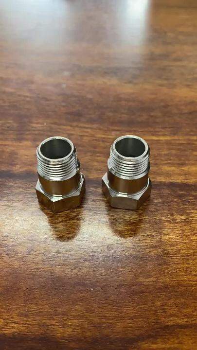 Aramox 2-Pack O2 Sensor Extender Spacers - M18x1.5 Thread, 32mm Length, Silver Iron Bungs For HHO Systems Or Test Pipes