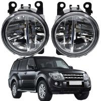 BINGWFPT ชุดไฟไฟ LED รถตัดหมอกไฟตัดหมอก DRL Lampu Jalan กลางวัน12V สำหรับ Mitsubishi Pajero IV Van กล่อง V90 V80 2007-2012