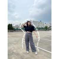 CurveG Wide Leg Pants Grey กางเกงขายาว สีเทา