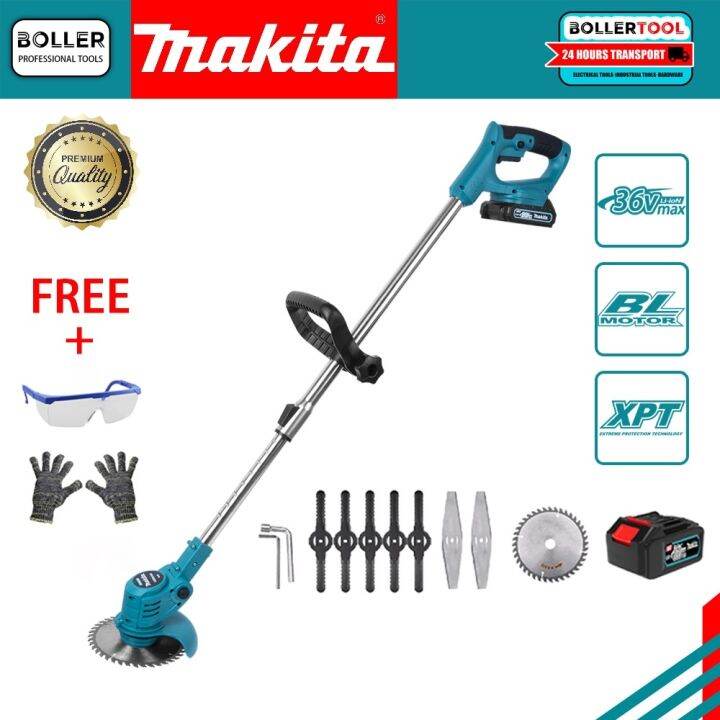 Makita Cordless Lawn Mower 36V Rechargeable Electric Grass cutter Weed ...