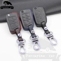 wenminr Genuine Leather Key Case Bag Key Car Accessories Cover for Volkswagen Golf 7 MK7 Skoda Octavia A7 Key Protect Car-Styling