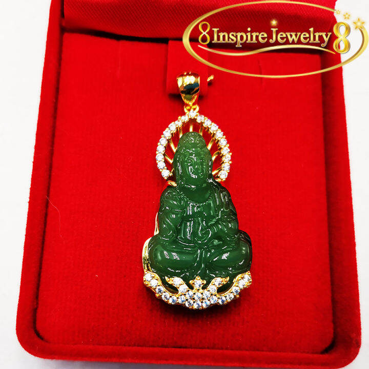 inspire-jewelry-จี้พลอยล้อมเพชร-ไซด์-7x5cm-งานฝังแบบร้านพลอย-ร้านเพชร-งานจิวเวลลี่-สวยงาม-ปราณีต-พร้อมกล่องกำมะหยี่สวยหรู