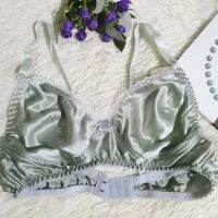 【jw】☼  Double-Layer Silk Ultra-Thin Breathable Seamless Fashion Color Large Size Bras