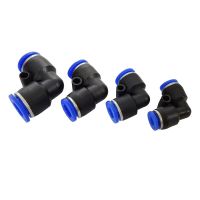 10PCS Pneumatic Fittings PV4 PV6 PV8 PV10 PV12 PV14 PV16 L Type elbow Plastic Pipe Connector Air Hose Quick Release Fitting Hand Tool Parts Accessorie