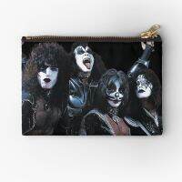 Kiss Band ซิปกระเป๋ากระเป๋าบรรจุภัณฑ์ผู้ชายเครื่องสำอางเหรียญถุงเท้าเงินขนาดเล็กกางเกง Key กระเป๋าเก็บชุดชั้นใน Women