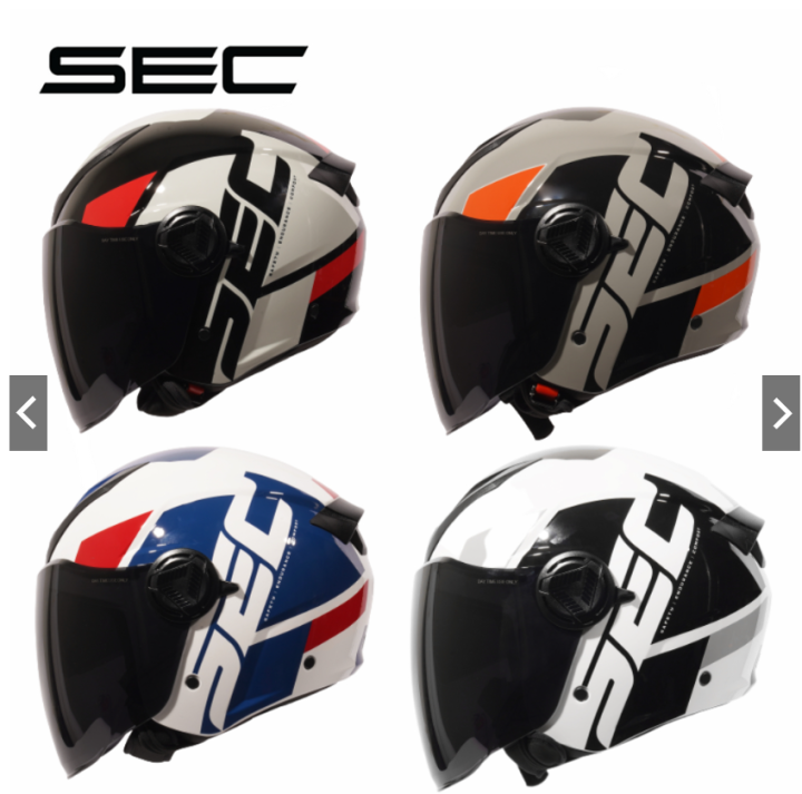 SEC Grid Duox Gloss Half face Helmet (M-XL) | Lazada PH