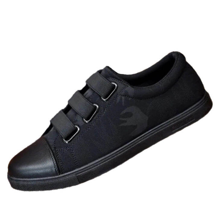 mens-shoes-spring-and-summer-breathable-canvas-shoes-mens-korean-light-fashion-sneakers-comfortable-black-slip-on-shoes