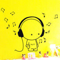 New 2015 Vinyl Children singing music wall Sticker Personalised Any Name With Stars Boys Wallart Pegatina For Kids Rooms size L