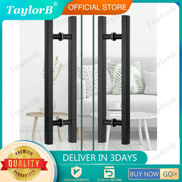 Heavy duty stainless steel matte black and sanding silver push pull