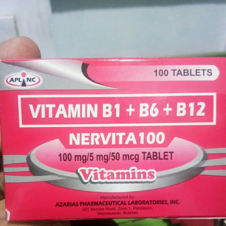 Vitamins B Complex (B1+B6+B12)| Amcovit B Nervesaph - 100 Tablets ...