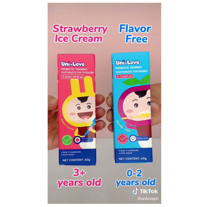 UniLove Probiotic Training Toothpaste FlavourFree (02 Years Old