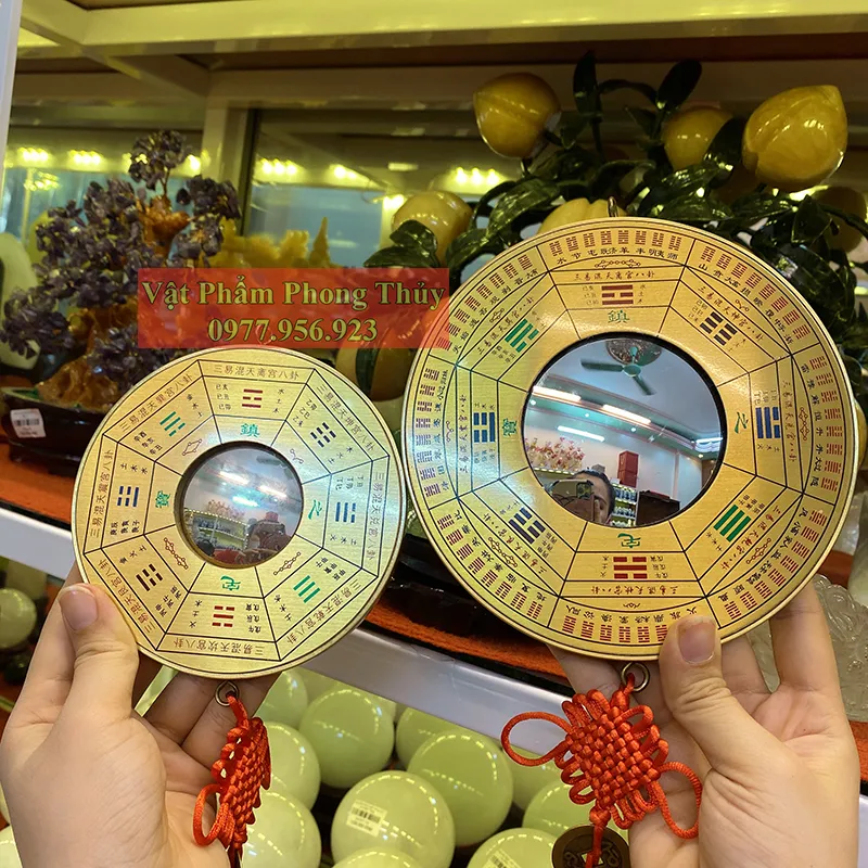 Gương Hậu Thiên Bát Quái Cầu Lồi bằng Đồng | Lazada.vn Gương Hậu Thiên Bát Quái Cầu Lồi bằng Đồng | Lazada.vn