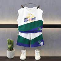 Ultraman Clothes Boy Summer Clothing Vest Suit 2023 New Handsome Children Baby Summer Sleeveless Two-Piece Suit