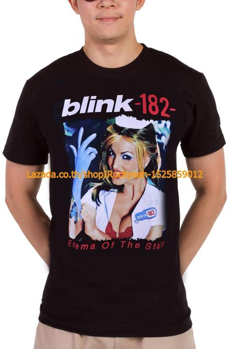 เสื้อวง-blink-182-เสื้อยืด-วงดนตรี-บลิงก์-182-ไซส์ยุโรป-rcm1730