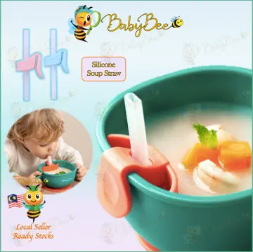 Babycare 3-in-1 Baby Feeding Snack Soup Bowl with Straw Infant Learning Dish