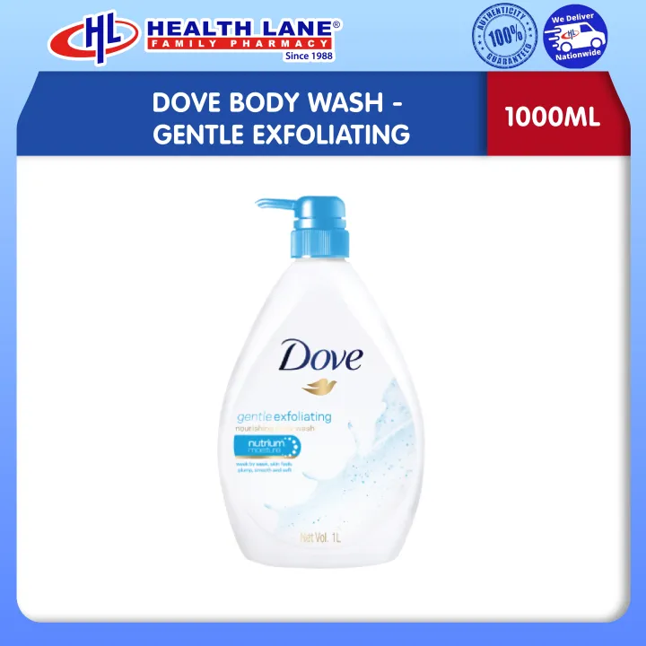 DOVE BODY WASH GENTLE EXFOLIATING (1000ML) Lazada