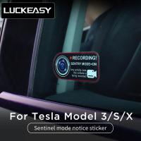 LUCKEASY Interior Auto Accessories Car Stickers For Tesla Model3 Model Y X S 2017-2023 Sentinel Mode Notice Sticker