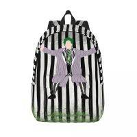 ☋สะพายหลังลาย Beetlejuice Mochila Para Crianças Mochila Escolar Estudantil De Lona Jardim Infância Presente Menino E Menina